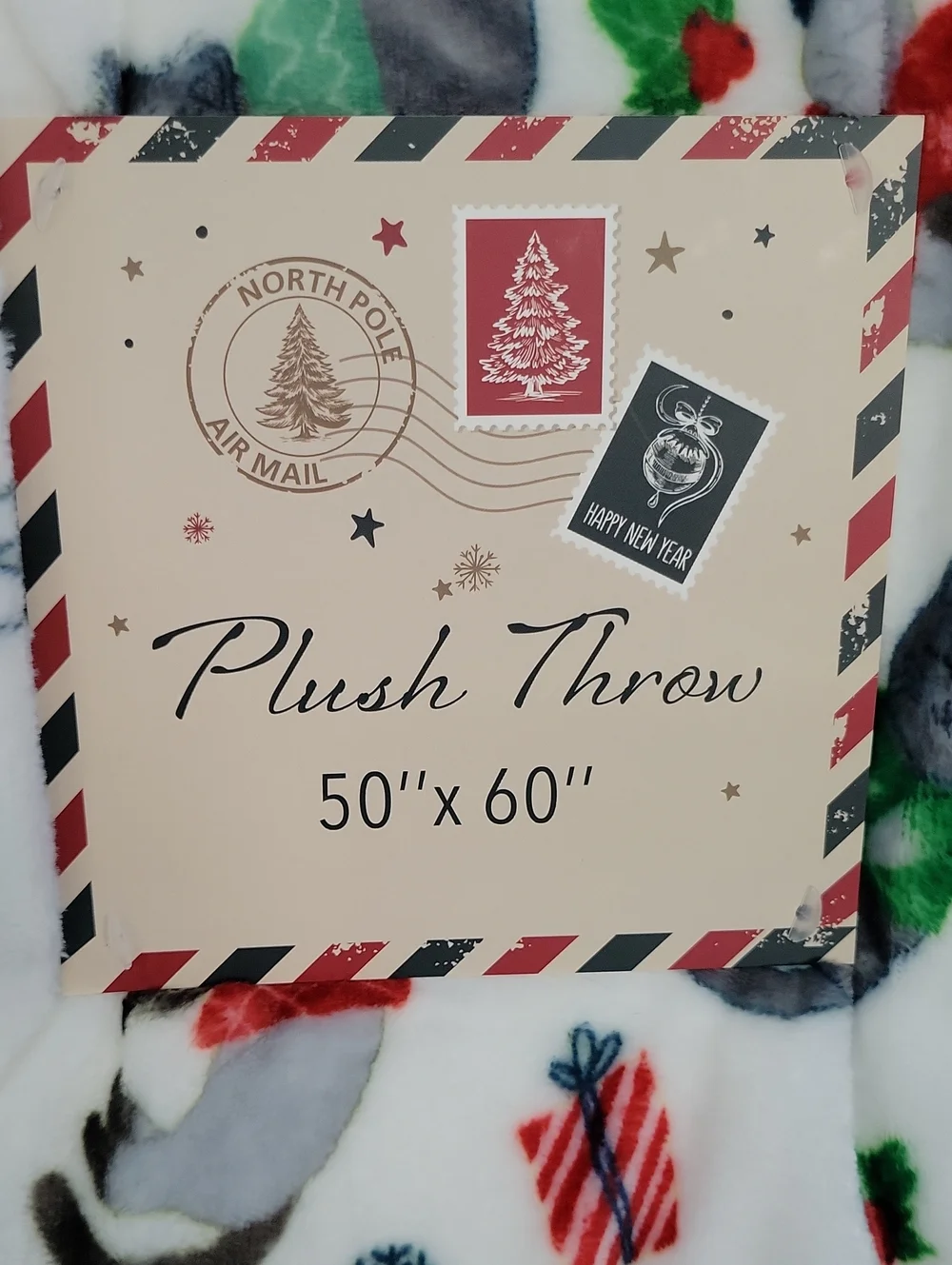 2/$30 Holiday Cozy Cat Plush Throw  50 X 60